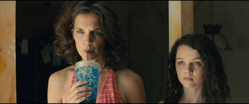 Katie Holmes and Stefania Owen in 'All We Had' katie holmes on set