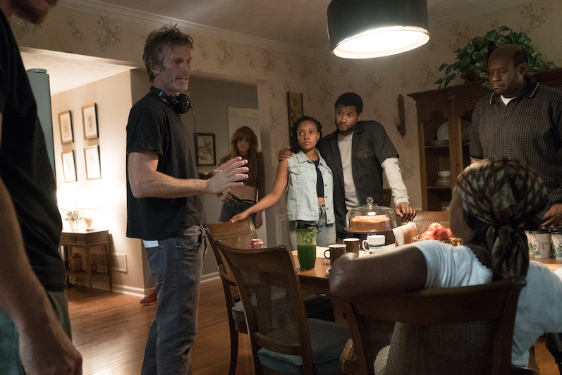 Andrew Heckler on the set of 'Burden' (Photo courtesy of Lionsgate) andrew heckler burden set
