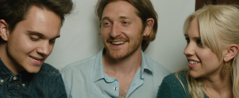 Doug Archibald, Lucas Neff, and Kristin Archibald in 'I Love You Both,' a Magnolia Pictures release. Photo courtesy of Magnolia Pictures. i love you both cast