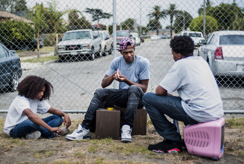(L to R) Jahking Guillory, Christopher Meyer, Christopher Jordan Wallace in 'Kicks' kicks