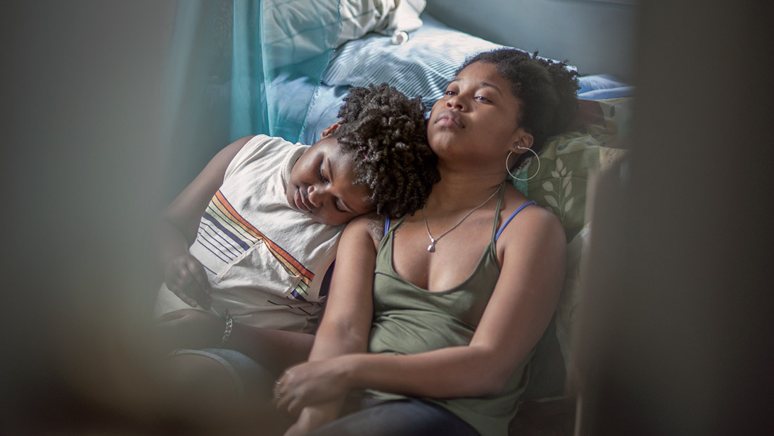 Tatum Marilyn Hall and Dominique Fishback in 'Night Comes On' (Photo courtesy of Samuel Goldwyn Films) night comes on movie