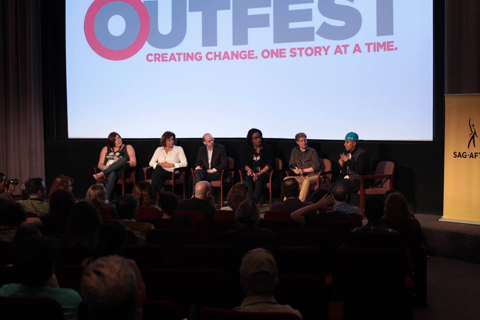 (L to R) Shadi Petosky, Alexandra Billings, Nick Adams, Mya Taylor, Scott Turner Schofield, D'Lo. Photo by David Schottky. Trans Panel