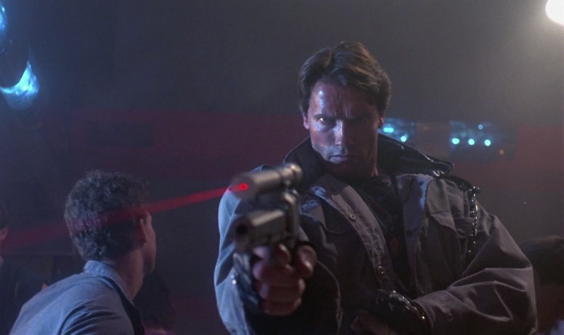 Pictured: A hulking robot. Playing a terminator. terminator